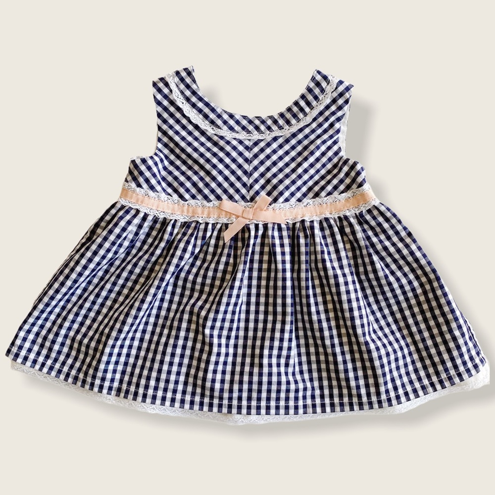 Jillian’s Closet Navy Gingham 12M Tunic Top